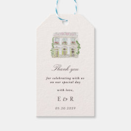 Elegant Watercolor Manor Rococo Wedding Cadeaulabel