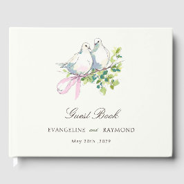 Elegant Watercolor Manor Rococo Wedding Gastenboek