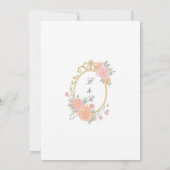 Elegant Watercolor Manor Rococo Wedding Kaart (Achterkant)