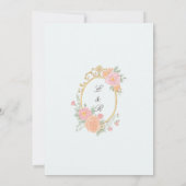 Elegant Watercolor Manor Rococo Wedding Kaart (Achterkant)