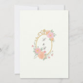 Elegant Watercolor Manor Rococo Wedding Kaart (Achterkant)