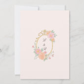 Elegant Watercolor Manor Rococo Wedding Kaart (Achterkant)