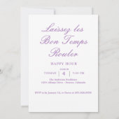 Elegant Watercolor Mardi Gras Kaart (Achterkant)