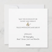 Elegant Watercolor Mistletoe Wreath and Bow Feestdagenkaart (Achterkant)