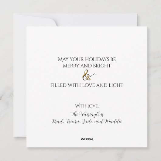 Elegant Watercolor Mistletoe Wreath and Bow Feestdagenkaart (Achterkant)