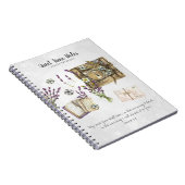 Elegant Watercolor Monogram Tijdschrift voor Still Notitieboek (Rechterzijde)