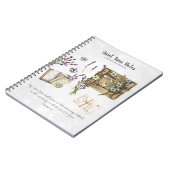 Elegant Watercolor Monogram Tijdschrift voor Still Notitieboek (Linkerzijde)