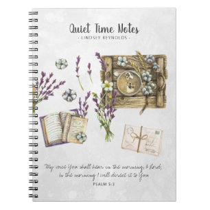 Elegant Watercolor Monogram Tijdschrift voor Still Notitieboek