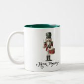 Elegant Watercolor Nutcracker Christmas Tweekleurige Koffiemok (Links)