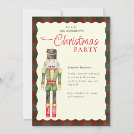 Elegant Watercolor Nutcrackers Christmas Party  Feestdagenkaart