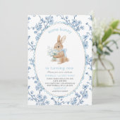 Elegant  Watercolor One 1st Birthday some bunny Gi Kaart (Staand voorkant)
