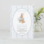 Elegant  Watercolor One 1st Birthday some bunny Gi Kaart (Staand voorkant)