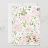 Elegant Watercolor One 1st Birthday some bunny Gi Kaart (Achterkant)