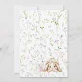 Elegant  Watercolor One 1st Birthday some bunny Gi Kaart (Achterkant)