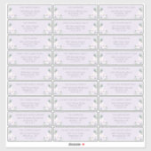 Elegant Watercolor Orchids Guest Address Labels (Vel)