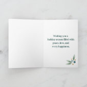 Elegant Watercolor Ornament Merry Christmas Card - Kaart (Binnen)