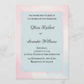 Elegant Watercolor Pastel Wedding Invitation Kaart (Voorkant)