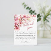 Elegant Watercolor Pink Floral Budget Retirement Bedankkaart (Staand voorkant)