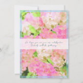 Elegant Watercolor Pink Hydrangea Garden Wedding  Save The Date (Achterkant)