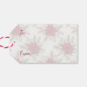 Elegant Watercolor Poinsettia Christmas To / From  Cadeaulabel (Achterkant Horizontaal)