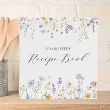 Elegant Watercolor Pretty Wildflower Garden Recipe