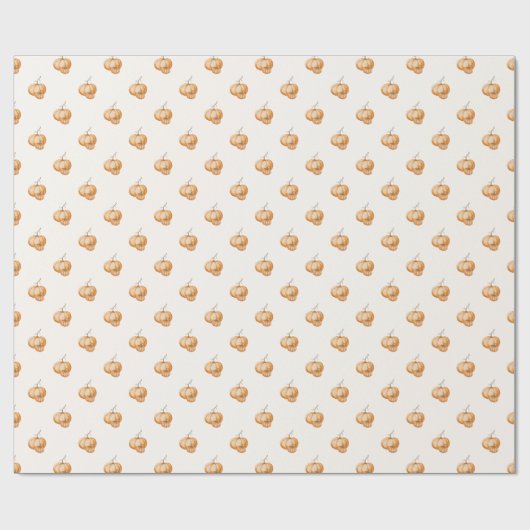 Elegant Watercolor Pumpkins Wrapping Paper Cadeaupapier (Vlak)