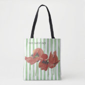 Elegant Watercolor Red Poppies Two Sides Options Tote Bag (Voorkant)