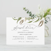 Elegant Watercolor Rustic Eucalyptus Rehearsal Kaart (Staand voorkant)