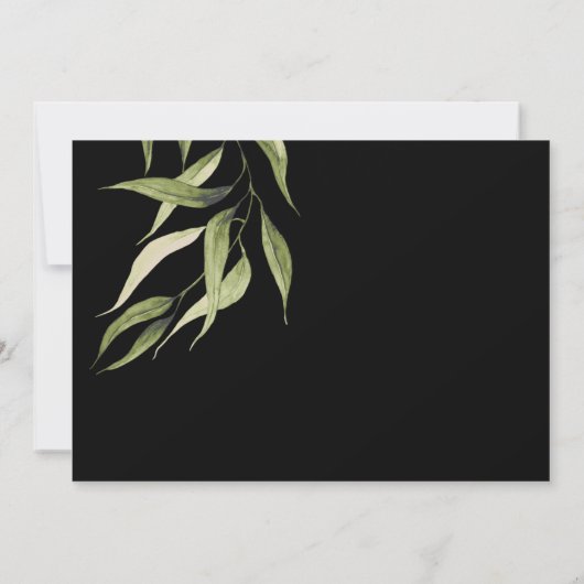 Elegant Watercolor Rustic Eucalyptus Rehearsal Kaart (Achterkant)