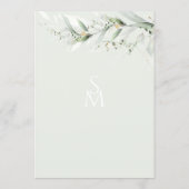 Elegant Watercolor Sage Greenery Floral Wedding Kaart (Achterkant)