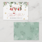 Elegant Watercolor Santa baby christmas Baby showe Notitiekaartje (Voorkant / Achterkant)