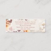 Elegant Watercolor Script Photo Makeup Mini Visitekaartje (Achterkant)