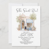 Elegant Watercolor She Said Oui  Bridal Shower Kaart (Voorkant)