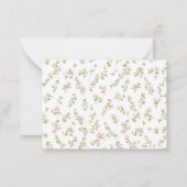 Elegant Watercolor spring wildflowerFlat Note Card Notitiekaartje (Achterkant)