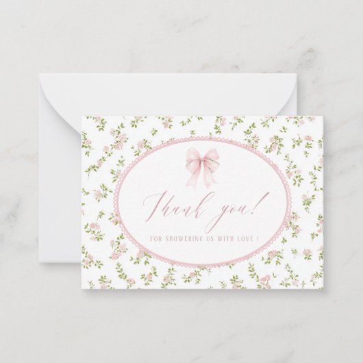 Elegant Watercolor spring wildflowerFlat Note Card Notitiekaartje (Voorkant)