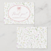 Elegant Watercolor spring wildflowerFlat Note Card Notitiekaartje (Voorkant / Achterkant)
