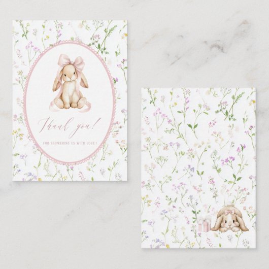 Elegant Watercolor spring wildflowerFlat Note Card Notitiekaartje (Voorkant / Achterkant)