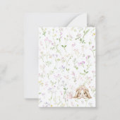Elegant Watercolor spring wildflowerFlat Note Card Notitiekaartje (Achterkant)