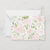Elegant Watercolor spring wildflowerFlat Note Card Notitiekaartje (Achterkant)