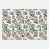 Elegant Watercolor Succulent & Cactus Plant Inpakpapier Vel (Voorkant 2)