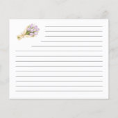 Elegant Watercolor Tulip Bridal Shower Recipe Card (Achterkant)