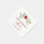 Elegant Watercolor Typography Christmas Cheer Servet (Hoek)