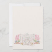 Elegant Watercolor Villa Wedding  Kaart (Achterkant)