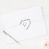 Elegant Watercolor Wedding Heart Sticker (Envelop)