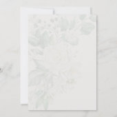 Elegant Watercolor White Roses Wedding Invitation Kaart (Achterkant)