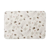 Elegant Watercolor Woodland Winterberry Pattern Badmat (Voorkant)