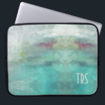 Elegant WatercolorMonogram Computer Protector Laptop Sleeve<br><div class="desc">Dankzij het stijlvolle en nieuwe waterverf computersleeve kunt u uw professionele computer een beetje elegantie bieden. Monogram met initialen om uw eigen sleeve van de douanecomputer te creëer.</div>