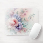 Elegant Watercolour Aquarell Flowers Trendy Muismat (Met muis)