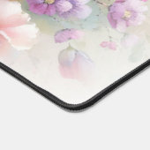 Elegant Watercolour Flowers Custom Name Text Bureaumat (Hoek)
