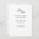 Elegant Waterfall Photo Save the Date Card Kaart (Achterkant)